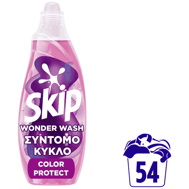 Skip Απορρυπαντικό Πλυντηρίου Ρούχων Color Protect Wonder 54Mεζ