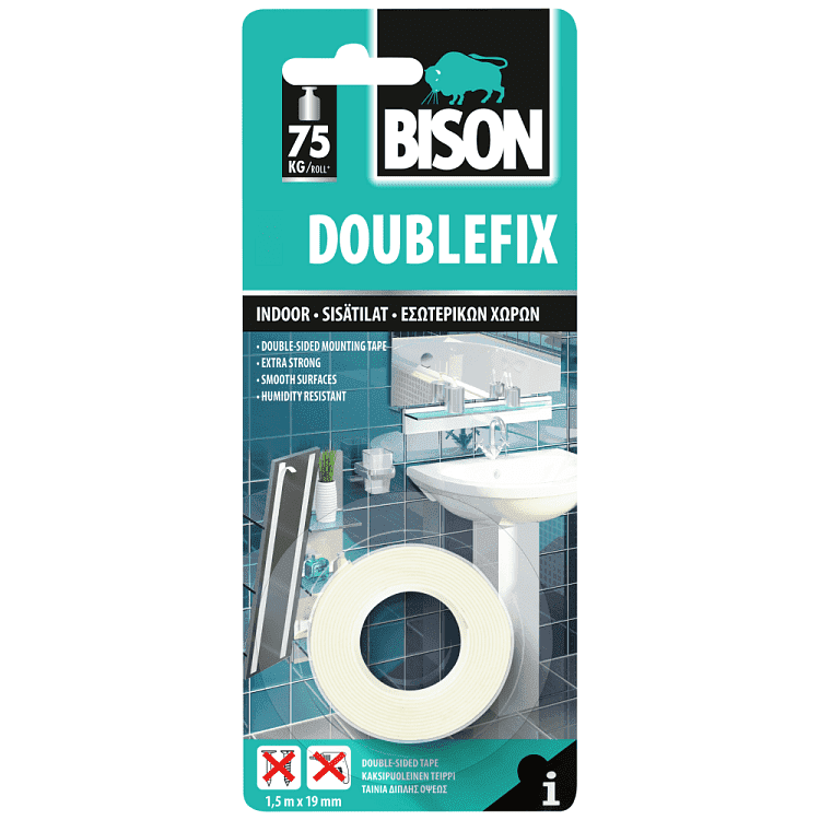 Bison Double Fix Ταινία Διπλή 1,5m x 19xx