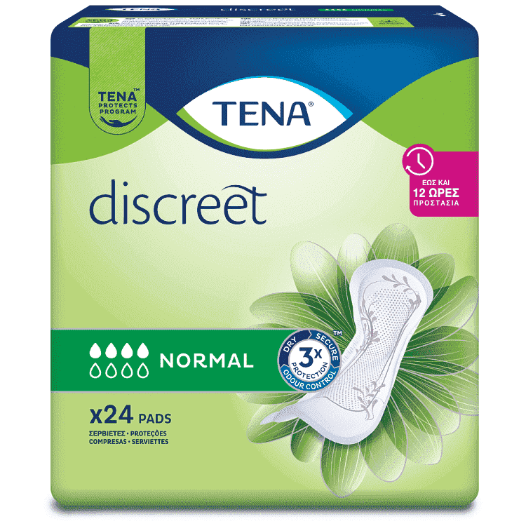 Tena Lady Discreet Normal Σερβιέτα Ακράτειας 24 τεμάχια