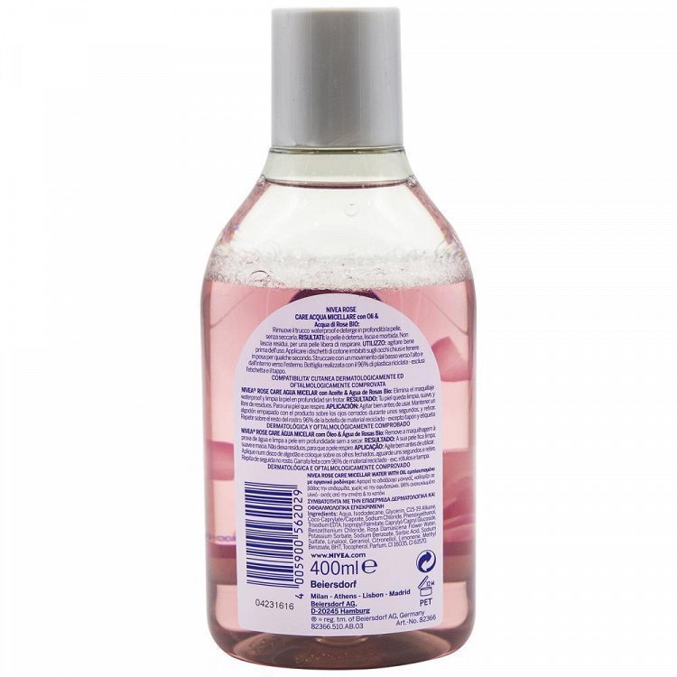 Nivea Micellair Νερό Ντεμακιγιάζ Με Ροδόνερο 400ml