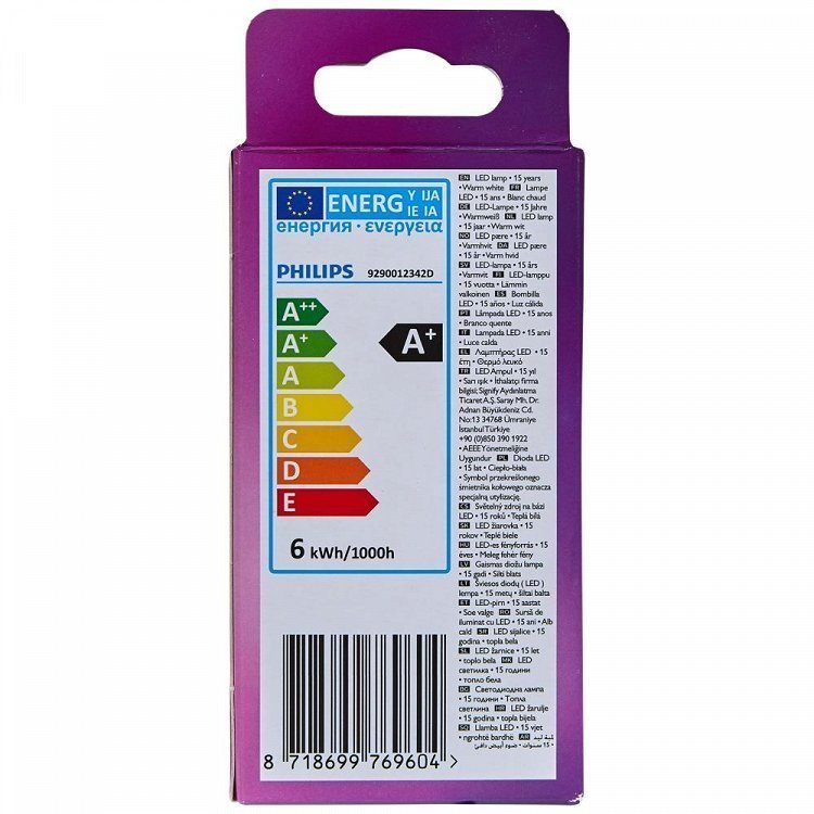 Philips Λάμπα Led Κλασσική Θερμού Φωτός 40W E27