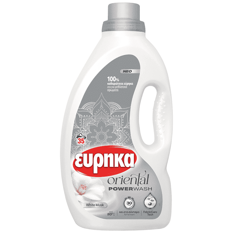 Εύρηκα Απορρυπαντικό Πληντυρίου Ρούχων Υγρό Oriental White Musk 35Mεζ 1,4lt