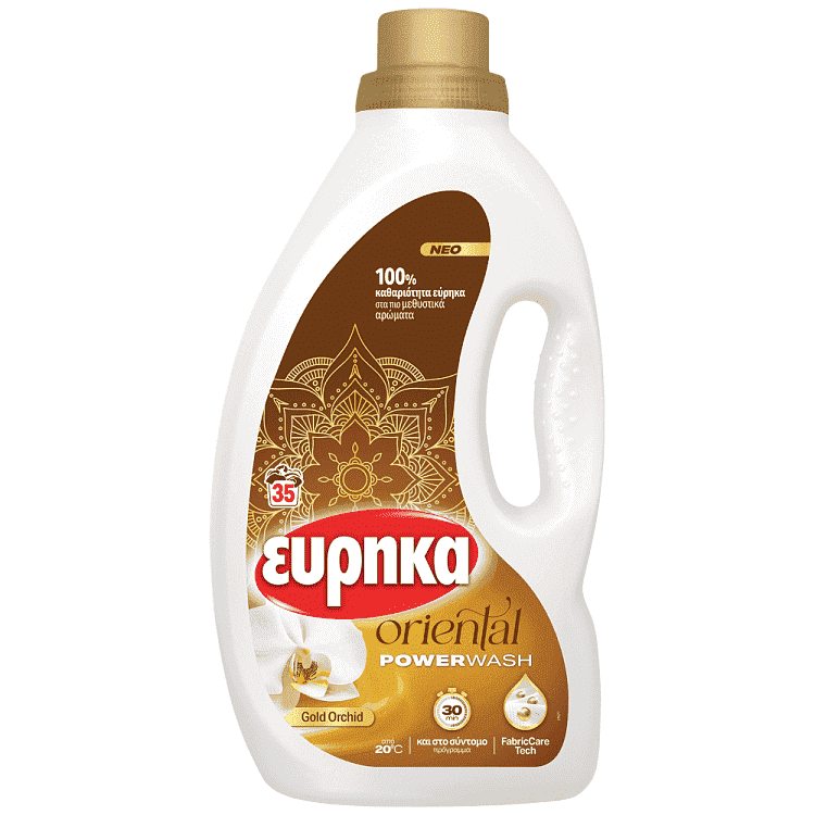 Eύρηκα Απορρυπαντικά Πλυντηρίου Ρούχων Υγρό Oriental Gold Orchid 35Μεζ 1,4lt