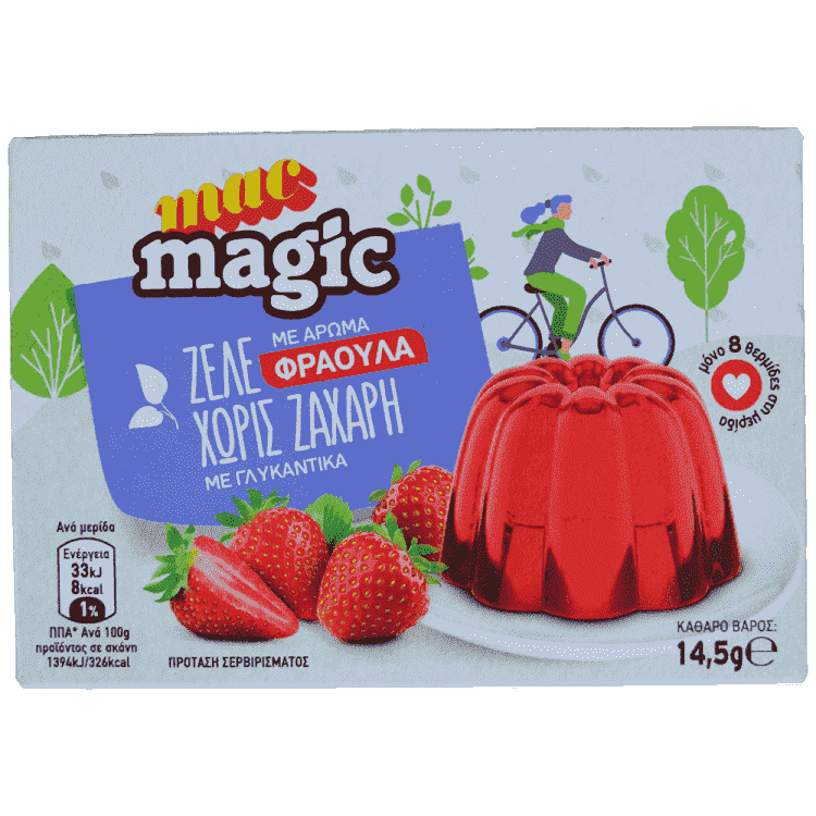 Mac Magic Ζελέ Με Άρωμα Φράουλας Χωρίς Ζάχαρη 14,5gr