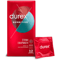 Durex Sensitive Προφυλακτικά Στενή Εφαρμογή 12τεμ
