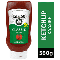 Kyknos Κέτσαπ Πλαστική Φιάλη Top Down 560gr