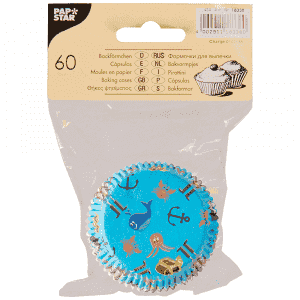 Pap Star Θήκες Κέικ Διάφορα Σχέδια Χάρτινες 2,5x6cm 60τεμ