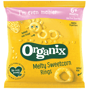 Organix Σνακ Δακτυλίδια Καλαμποκιού Bio 20gr