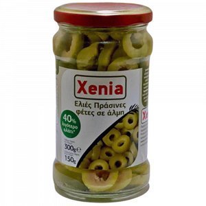 Xenia Ελιές Πράσινες Σε Φέτες 40% Λιγότερο Αλάτι 300gr