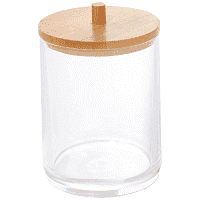 Ηome Comfort Πλαστική Θηκή Στρογγυλή Με Bamboo Καπάκι