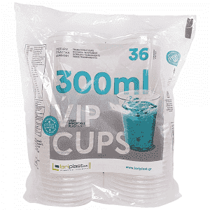 Lariplast Ποτήρι Διαφανές Γρανίτας ΡΡ 36τεμ