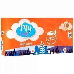 My Soft Χαρτί Υγείας 3Φύλλων 8άρι Χάρτινη Συσκευασία 0,736Kg