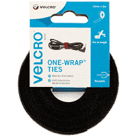 Velcro Δεματικά Καλωδίων Ρολό Μαύρο 10mm x 5m