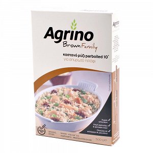 Agrino Brown Family Ρύζι Καστανό 10λεπτο Σακουλάκι 500gr