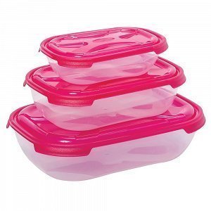 Κύκλωψ Fresco Φαγητοδοχείο Ορθογώνιο Σετ 3 τεμ