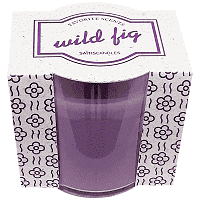 Saitis Κερί Ποτήρι Πλαστικό Λίλα Wild Fig 180gr