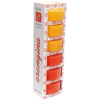 Saitis Κεριά Ρεσώ Πολυκαρβονικά Σομόν Orangina 6x40gr