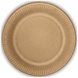 Πιάτα Χάρτινα Kraft Μεγάλα 23cm 10 τεμ
