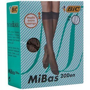 BIC Mibas Καλτσάκι 3/4 20D Γραφίτης Σετ 2τεμ