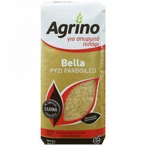 Agrino Ρύζι Parboiled Bella Για Σπυρωτό Πιλάφι Ελλάδος 1kg