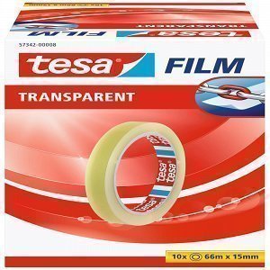 Tesa Ταινία Αυτοκόλλητη Διάφανη 15mmX66mm
