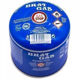 Brat Gas Φιάλη Βουτανίου Mε Gas Stop 500gr