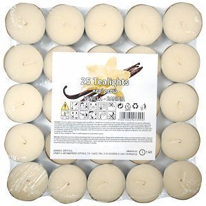 Saitis Κεριά Αρωματικά Ρεσώ Βανίλια 4ωρών 25τεμ