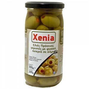 Xenia Ελιές Πράσινες Πιπεριά Βάζο 355gr