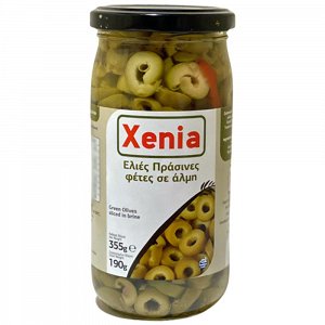 Xenia Ελιές Πράσινες Σε Φέτες 355gr