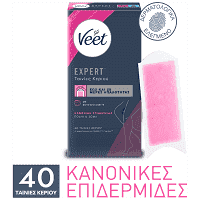 Veet Αποτριχωτικό Κερί Ταινίες Ποδιών Κανονικές Επιδερμίδες 40τεμ