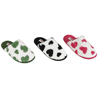 Mitsuko Παντόφλες Γυναικείες Χνουδωτές Καρδιά No 37-41