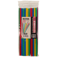 Καλαμάκια Επαναχρησιμοποιούμενα Jumbo 220mm x 7mm 20τεμ