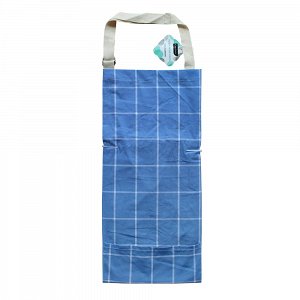 Casa Basics Ποδιά Μπλε Καρό 100% Βαμβάκι