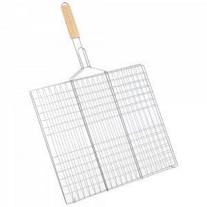 Σχάρα Ψησίματος Με Ξύλινη Λαβή 60x41x1,5cm