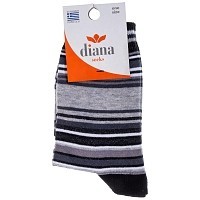 Diana Καλτσάκι Πολύχρωμο Ριγέ Μαύρο O/S