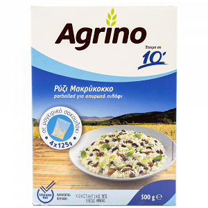 Agrino Ρύζι Μακρύκοκο Σακουλάκι 10'' Ελλάδος 500gr