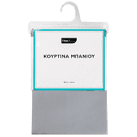Home Basic Κουρτίνα Μπάνιου Πλαστική Γκρί 180cm